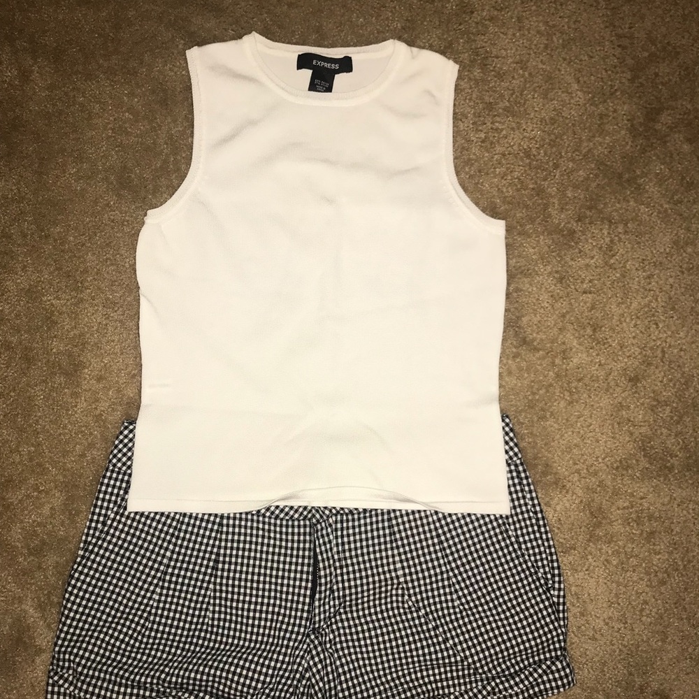 White Tank Sweater Top